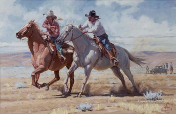 アメリカインディアン Painting - フェローズ マッチ レース西アメリカ
